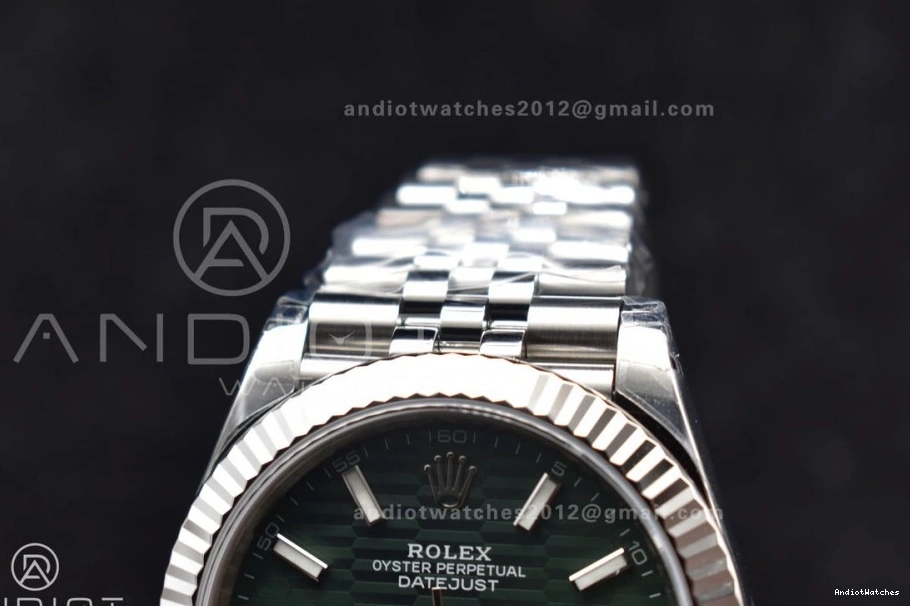 641 on Bracelet Fluted Green Steel VSF Textured DateJust Refined 1:1 126334 904L Edition Jubilee Dial Best VS 41 Bezel 0805